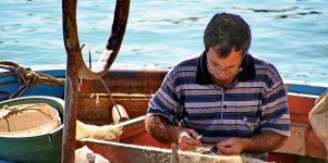 Sizilianer Fischer Hintergrundbild