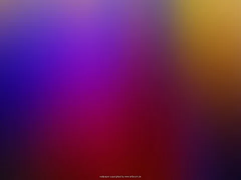 Weich verschwommener Farbverlauf von Violett über Rot bis Ockergelb, mit dunklem Blau am linken Rand und einem kleinen Copyright-Hinweis unten.