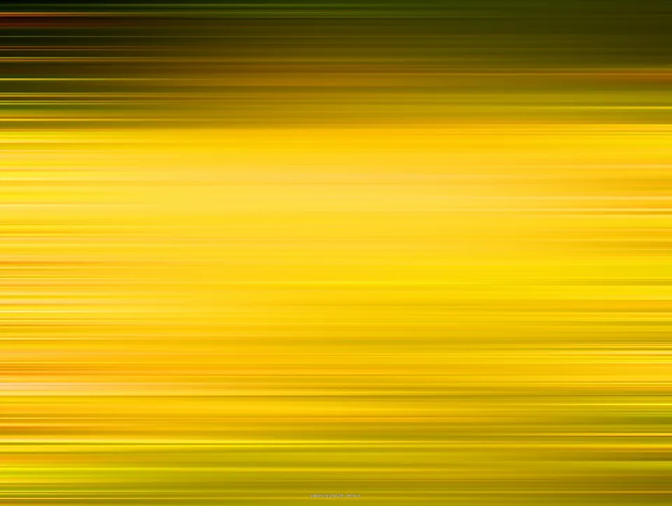 Horizontal verlaufende gelbe und orangefarbene Streifen, oben und unten von dunkelgrünen Bereichen gerahmt.