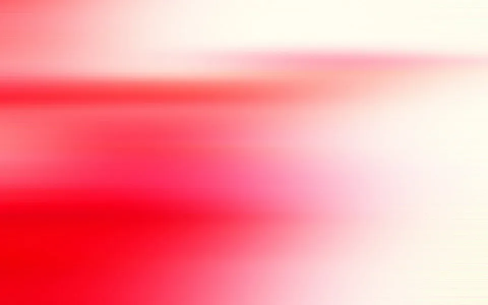 Weich verwischte horizontale Schlieren in Rot und Pink, die von links unten nach rechts oben in helles Creme übergehen.