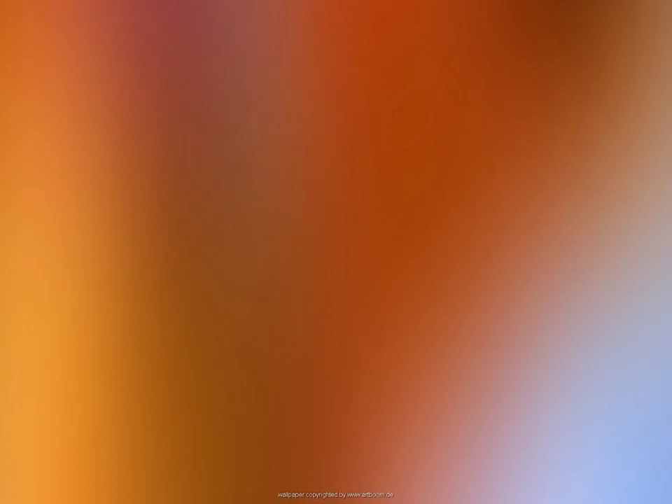 Weich verlaufende Farbflächen in Orange, Rot und Blau, von links warm nach rechts kühl übergehend