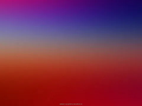 Weicher Farbverlauf von Magenta und Violett oben über Blau und Grau in der Mitte bis zu Orangerot und Dunkelrot unten.