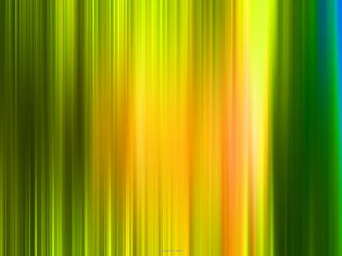 Abstrakte vertikale Streifen in Gelb, Orange, Grün und Blau, die wie weichgezeichnete Lichtstrahlen nebeneinanderliegen.