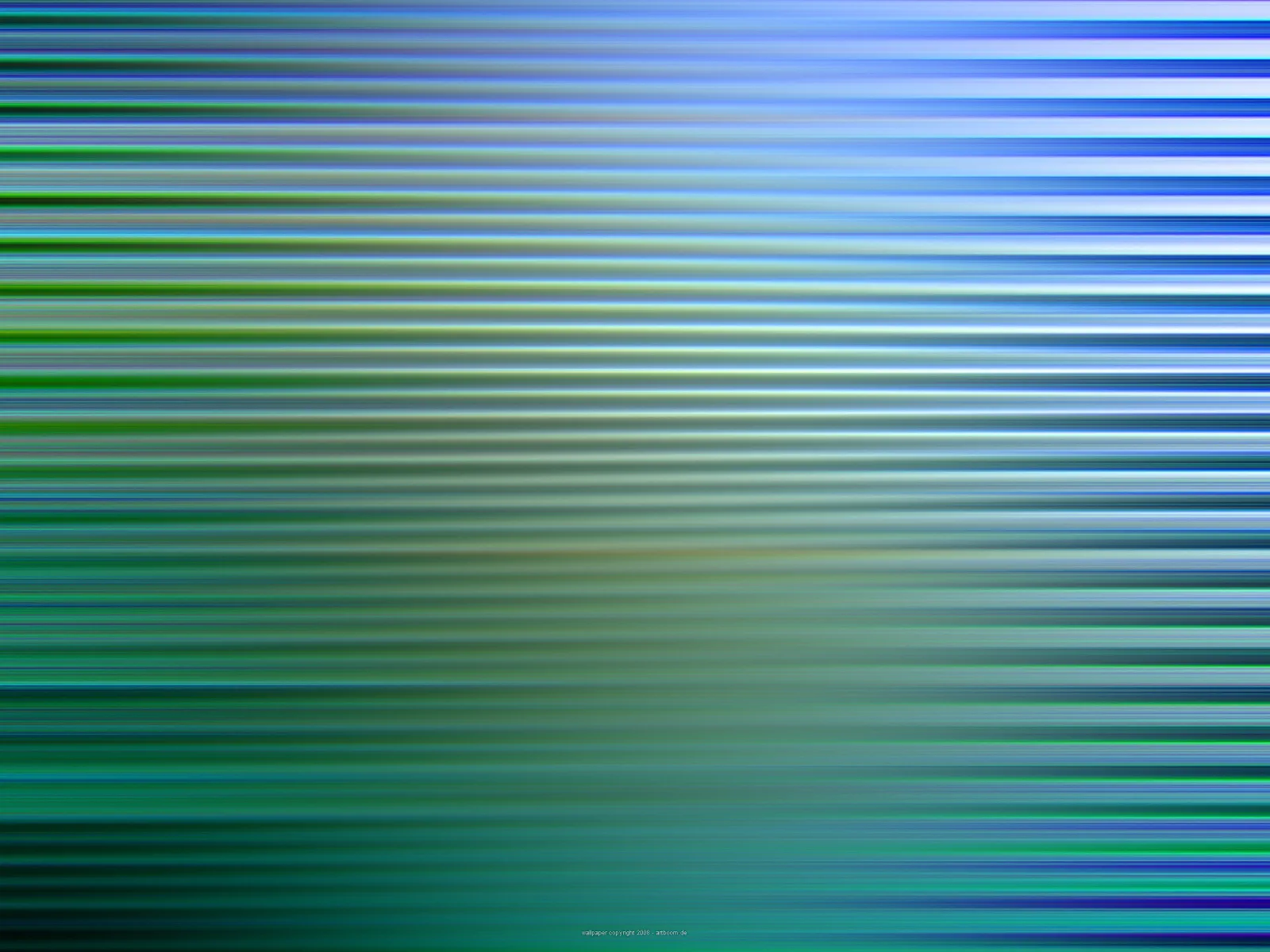Abstraktes Bild aus horizontalen, verwischten Linien in Blau, Grün und Grau, die nach rechts heller werden.
