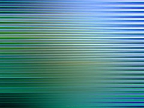 Abstraktes Bild aus horizontalen, verwischten Linien in Blau, Grün und Grau, die nach rechts heller werden.