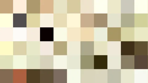 Abstraktes Mosaik aus beigen, cremefarbenen und braunen Quadraten in einem Raster