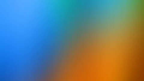 Unscharfer Farbverlauf von Blau links oben über Türkis in die Mitte bis zu Orange und Braun rechts unten, ohne erkennbares Motiv.