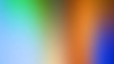 Weich verlaufender Farbverlauf von Türkis und Grün oben links über Gelb und Orange in der Mitte bis zu Blau am rechten Rand.