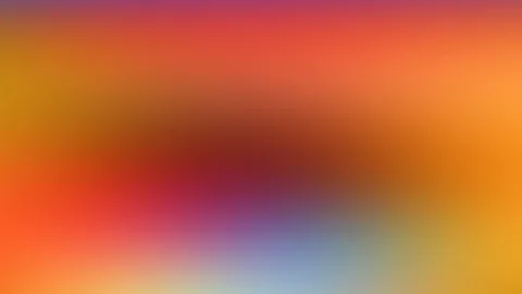 Weich ineinander übergehende Farbflächen in Orange, Rot, Braun, Violett und Blaugrau, im Zentrum ein dunkles Braunrot.