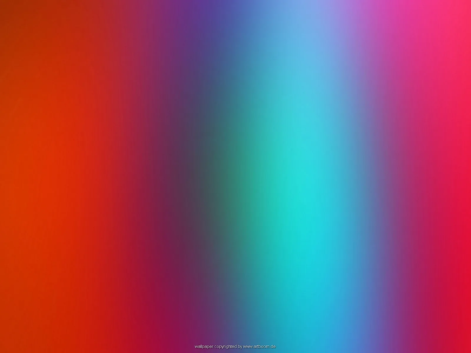 Weich verschwommener Farbverlauf mit senkrechten Streifen: links Rotorange, in der Mitte Türkis und Blau, rechts Magenta und Pink.