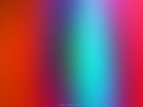 Weich verschwommener Farbverlauf mit senkrechten Streifen: links Rotorange, in der Mitte Türkis und Blau, rechts Magenta und Pink.