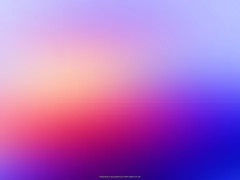 Weicher Farbverlauf von hellem Lila oben über warmes Orange und Pink bis zu tiefem Blau unten rechts, ohne erkennbare Formen.