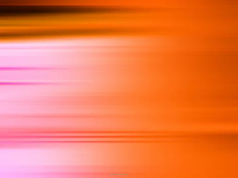 Abstrakte Komposition aus horizontalen, weichen Streifen in Orange, Rosa und dunklem Rotbraun, die von links nach rechts verschwimmen.
