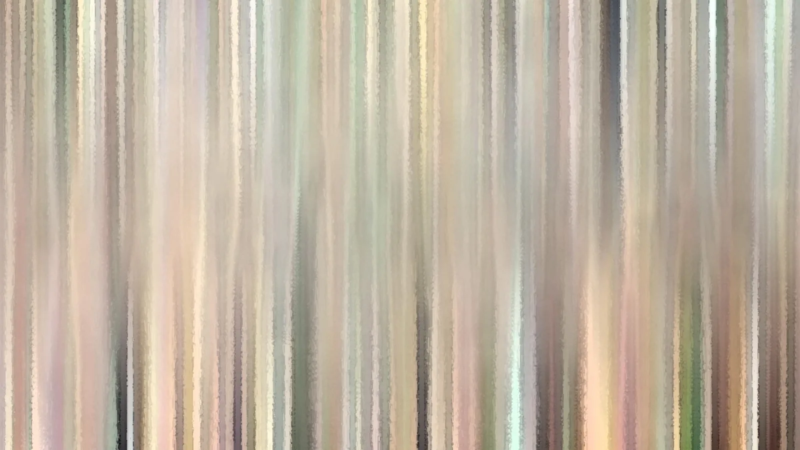 Abstraktes Muster aus vertikalen, verwischten Streifen in Beige, Rosa, Grau und Mintgrün, leicht gemalt wirkend.