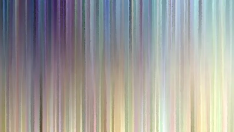 Abstraktes Bild aus senkrechten, weich verlaufenden Streifen in Lila, Blau, Grün, Rosa und Gelb.