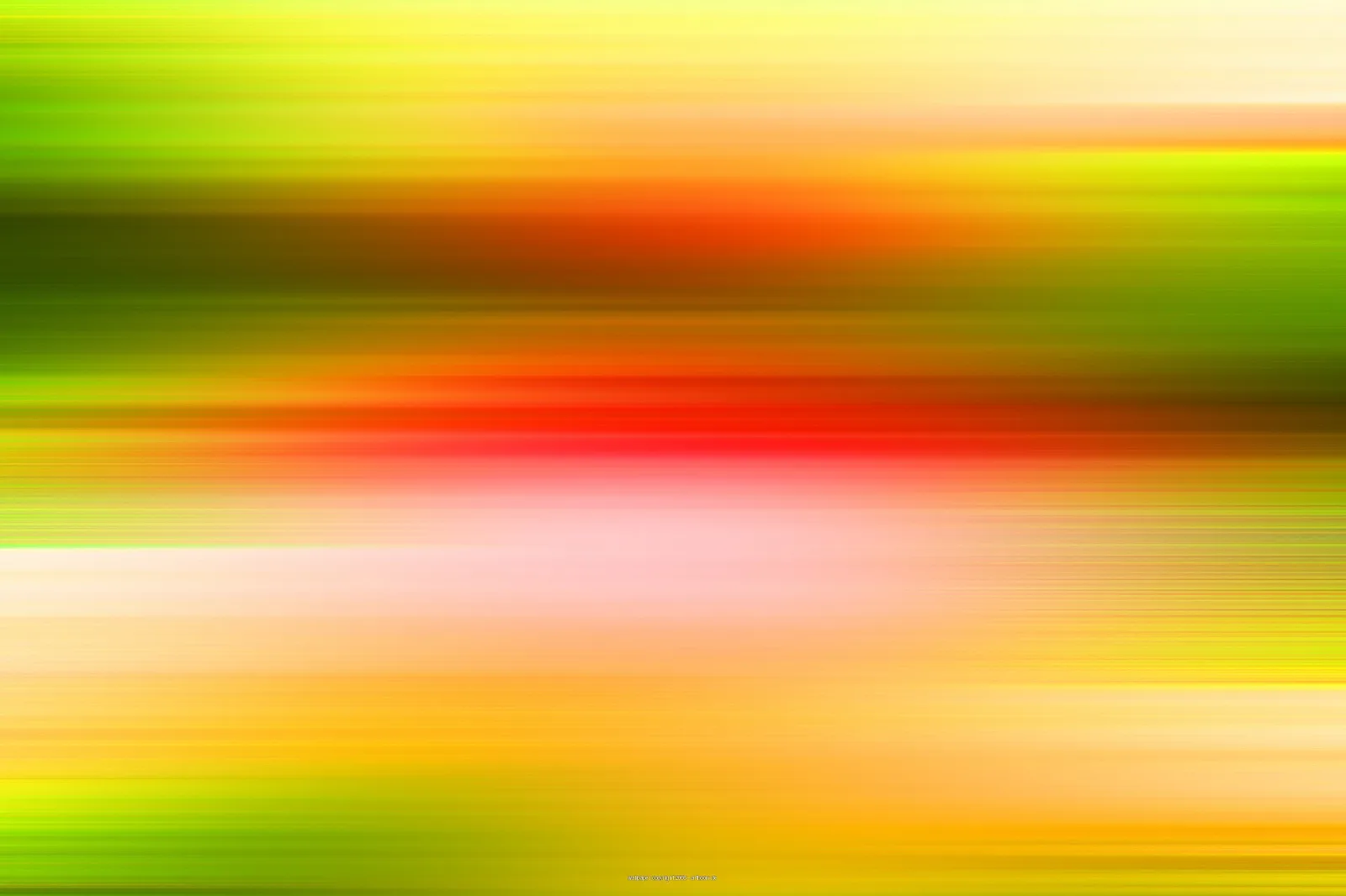 Horizontal verwischte Streifen in Gelb, Orange, Rot, Grün und Rosa, die von oben nach unten ineinander übergehen.