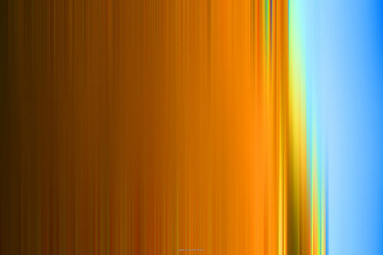 Abstrakte Unschärfe aus senkrechten Streifen, links warmes Orange und Braun, rechts ein Übergang über Gelb und Grün zu hellem Blau.