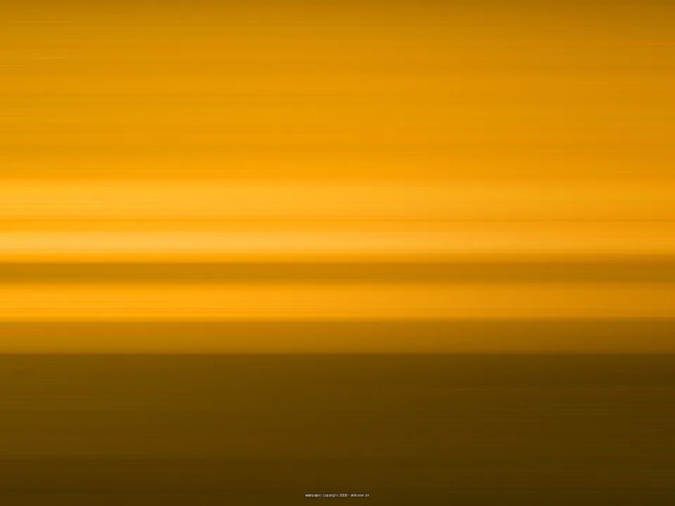 Horizontale, gelb-orange Streifen mit weichen Übergängen, die oben heller und unten dunkler werden, mit einem dunkelbraunen Bereich am unteren Rand.