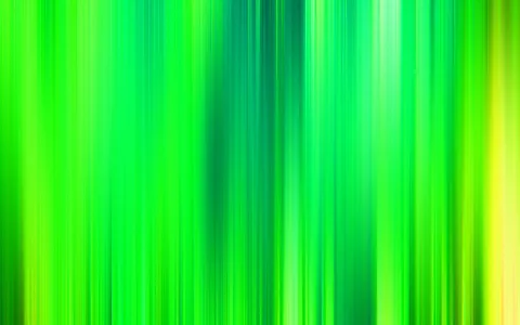 Abstrakte Fläche aus vertikalen, verwischten Streifen in Neongrün, Smaragd und Gelbgrün, am rechten Rand gelblich aufgehellt.