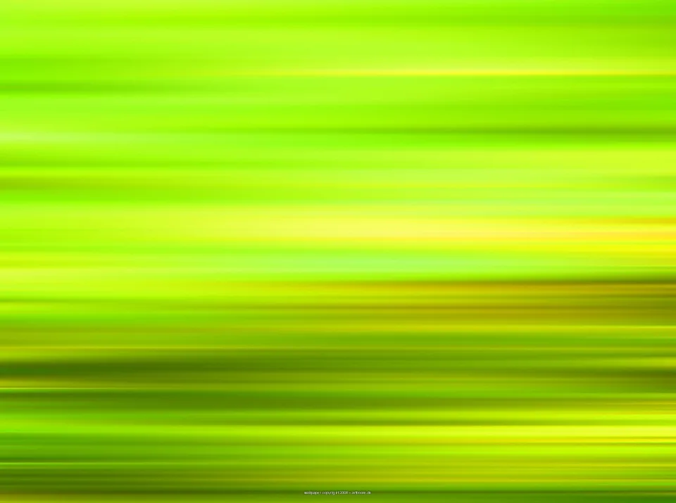 Abstrakte horizontale Streifen in Grün und Gelbgrün, weich verwischt, mit hellen gelben Akzenten in der Mitte und unten.