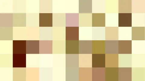 Mosaik aus kleinen Quadraten in Beige, Gelb und Braun, unregelmäßig angeordnet