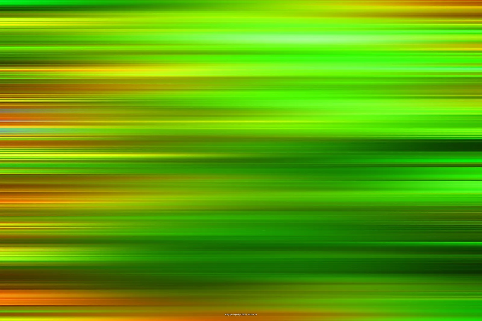 Horizontale, verwischte Streifen in Grün, Gelb und Orange, die an Lichtstrahlen erinnern.