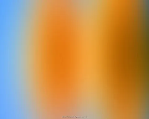 Abstrakte Fläche mit weichen, verschwommenen Farbverläufen: links Blau, in der Mitte und rechts Orange und Ocker, am rechten Rand ein dunkles Braun.
