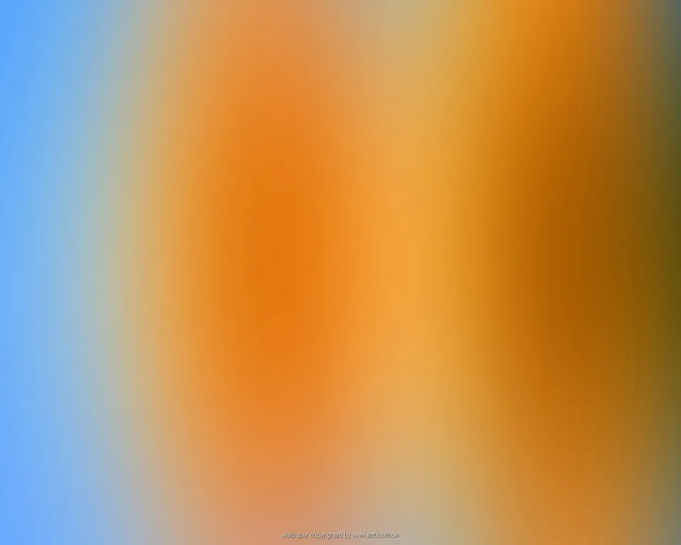 Abstrakte Fläche mit weichen, verschwommenen Farbverläufen: links Blau, in der Mitte und rechts Orange und Ocker, am rechten Rand ein dunkles Braun.