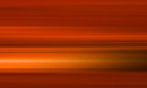 Horizontal verlaufende, orangerote Streifen mit einem hellen, leuchtenden Band im unteren Drittel, das nach rechts in dunkles Braun übergeht.