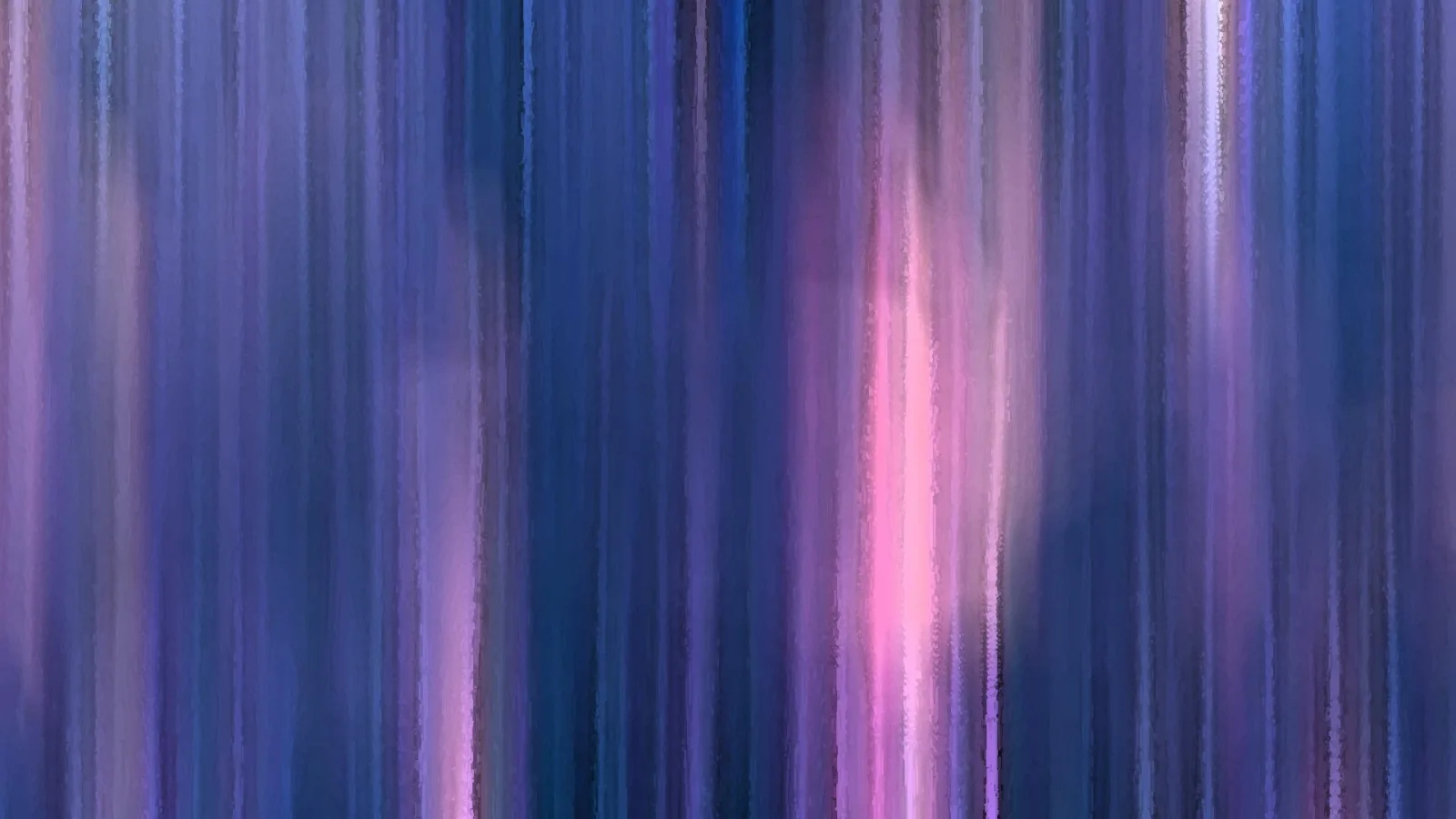 Abstrakte vertikale Schlieren in Blau, Violett und Lila, mit einem hellrosa Lichtstreifen etwas rechts der Bildmitte.