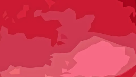 Abstrakte Komposition aus unregelmäßigen, flächigen Formen in Rot-, Karmin- und Rosatönen, mit einer großen hellrosa Fläche rechts unten.