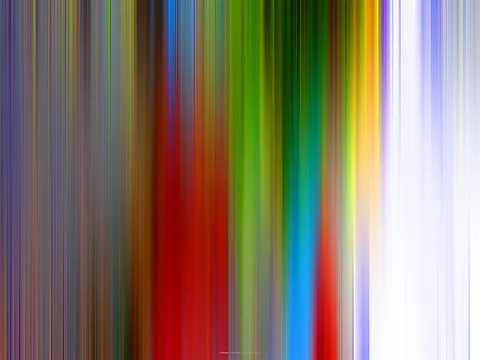 Vertikale, verwischte Streifen in Rot, Grün, Blau, Gelb und Weiß, die von links nach rechts in einen hellen Bereich übergehen.