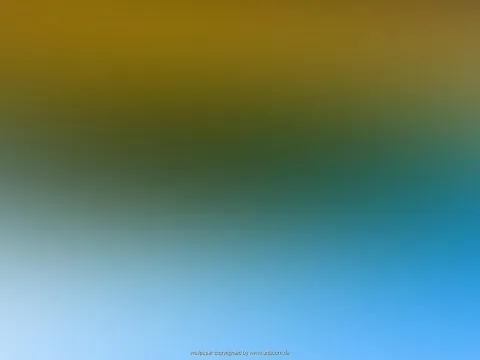 Abstrakter, unscharfer Farbverlauf von oben gelbbraun über Grün zu Hellblau und kräftigem Blau unten rechts.