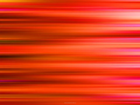 Horizontale, verwischte Streifen in Rot, Orange und Pink, die dicht übereinanderliegen und Bewegung andeuten.
