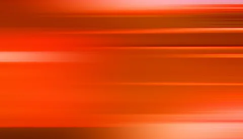 Abstrakte horizontale Streifen in Orange- und Rottönen mit hellen rosafarbenen Akzenten, wie bei einer seitlichen Bewegungsunschärfe.