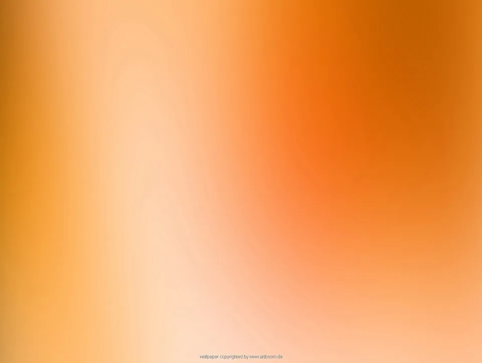 Abstrakter Farbverlauf in Orange und Pfirsichtönen, dunkler oben rechts, heller zur Mitte und unten links, ohne erkennbare Formen.