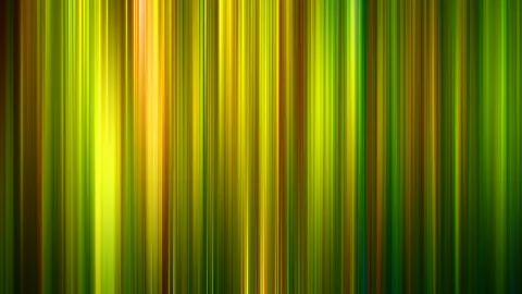 Vertikale, verwischte Linien in Gelb, Grün und Orange auf dunklem Grund, in der Mitte und links heller leuchtend.