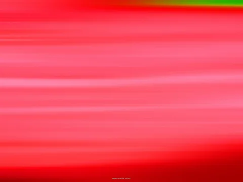 Horizontale, verschwommene Streifen in Rot und Pink, oben rechts ein grüner Farbfleck.