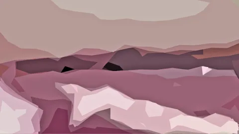 Abstrakte Flächen in Rosa, Mauve und Beige, mit dunklen Schattenstreifen in der Mitte und einer hellen Fläche oben.