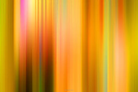 Unscharfe vertikale Streifen in Orange, Gelb, Grün und einem einzelnen Pinkton, die nebeneinander von oben nach unten verlaufen.