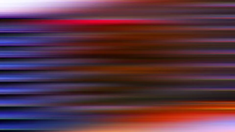 Abstrakte horizontale Schlieren in Violett, Blau, Rot und Orange, die von links nach rechts verlaufen und an den Rändern heller werden.