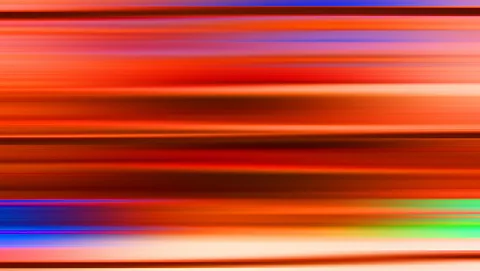 Abstrakte horizontale Streifen in Rot, Orange und Dunkelbraun, am unteren Rand mit blauen und grünen Akzenten.