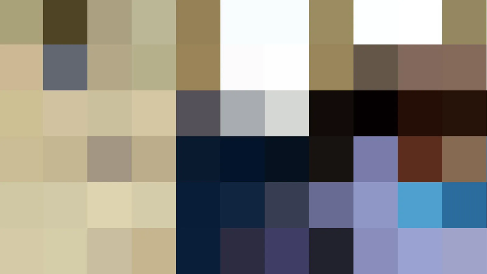 Raster aus farbigen Blöcken in Beige, Weiß, Dunkelblau und Violett