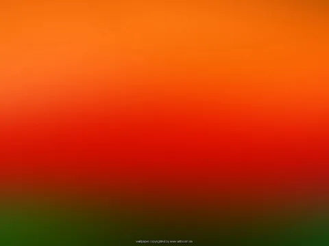 Weicher Farbverlauf von Orange oben über Rot in der Mitte bis zu dunklem Grün unten, unscharf und ohne erkennbares Motiv.