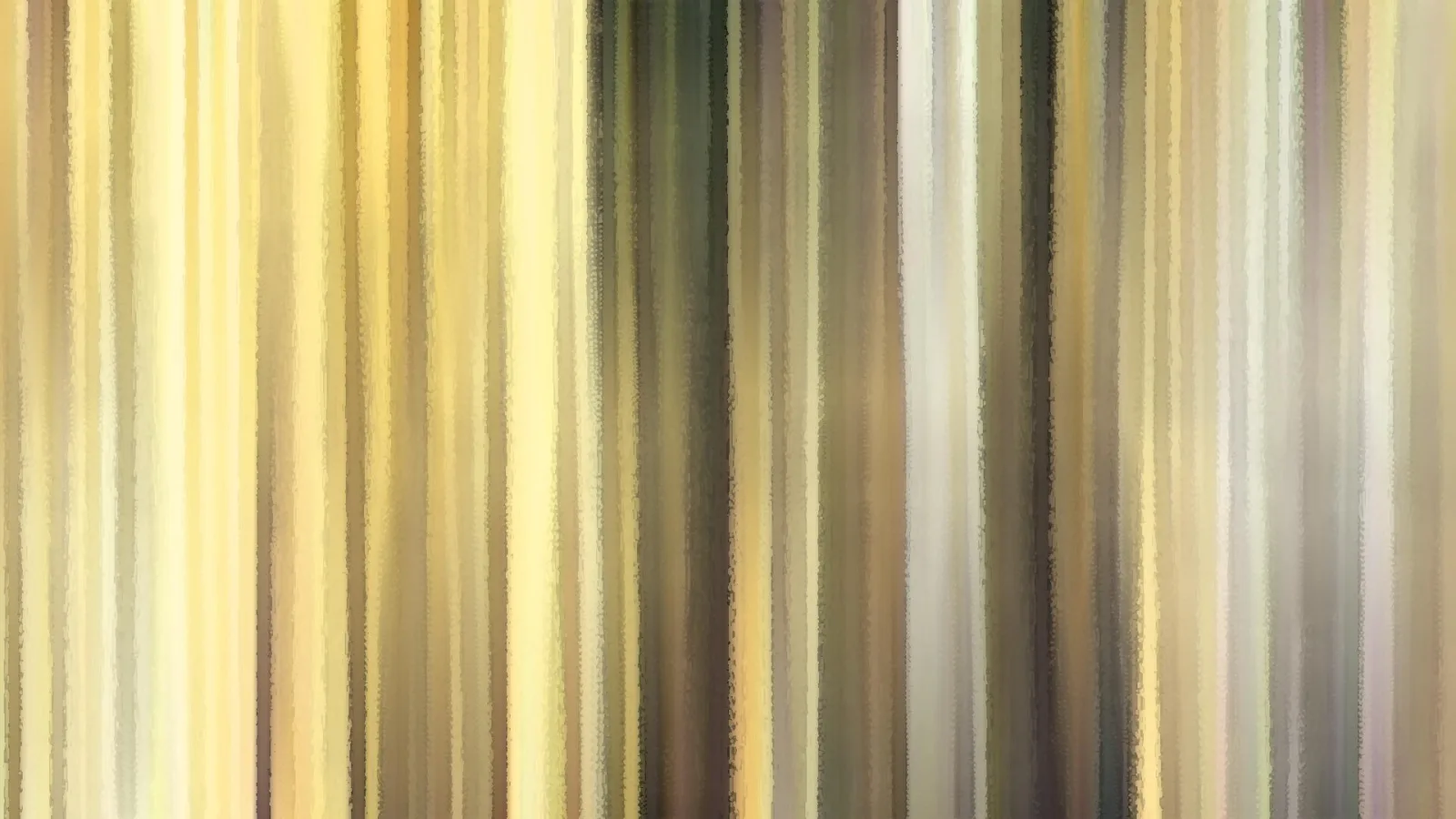Vertikale, verwischte Streifen in Gelb, Beige und Olivgrün, dicht nebeneinander.