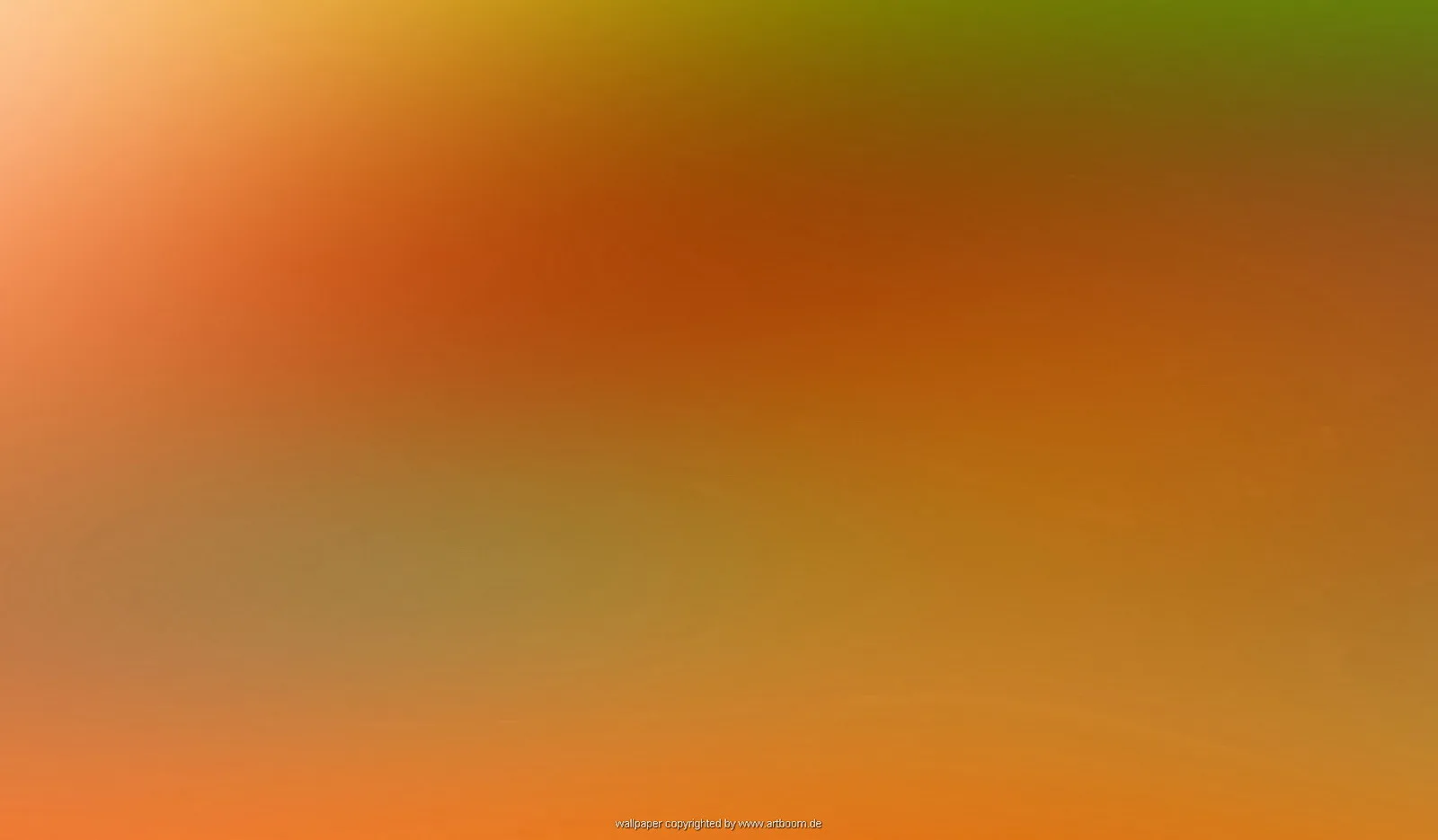 Unscharfer Farbverlauf von hellem Orange oben links über Rotbraun bis Olivgrün oben rechts und Orange unten.