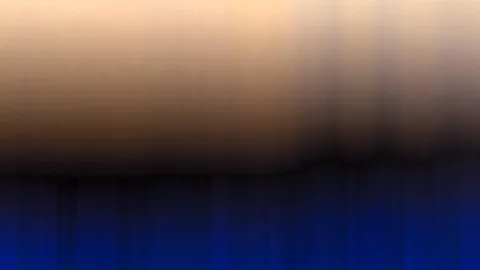 Unscharfer Farbverlauf: oben warmes Orange und Beige, in der Mitte eine dunkle Zone, unten kräftiges Blau mit senkrechten Schlieren.
