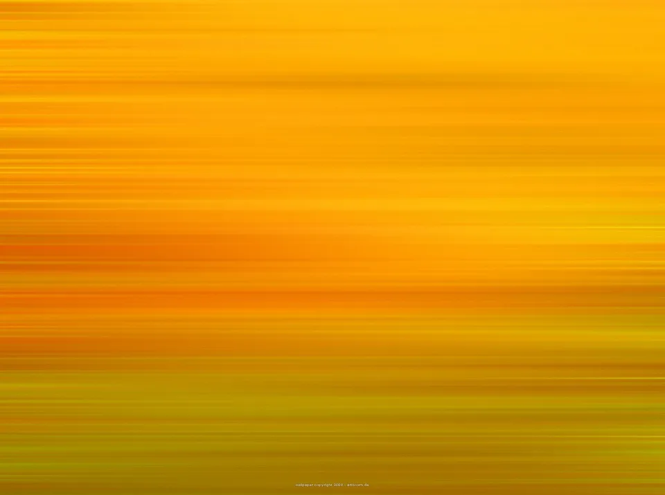 Abstrakte Fläche aus horizontalen, verwischten Streifen in Orange, Gelb und Olivgrün, oben heller, unten dunkler werdend.