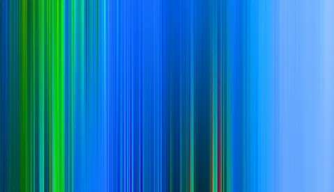 Dicht nebeneinander stehende senkrechte Streifen in Blau und Grün, links intensiver und heller, rechts in gleichmäßiges helles Blau übergehend.