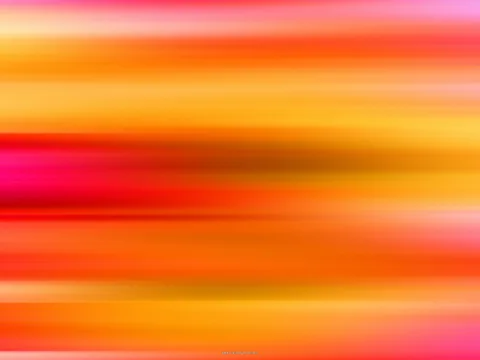 Abstrakte, horizontal verwischte Farbstreifen in Orange, Gelb, Rot und Pink, die ineinander übergehen.